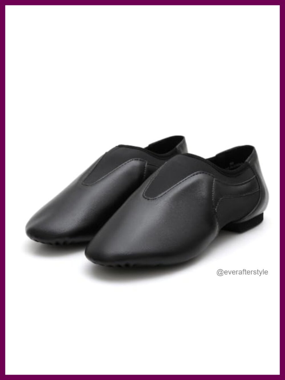 PU Leather Jazz Dance Shoes Women Men Slip-On Split Sole Low Heel